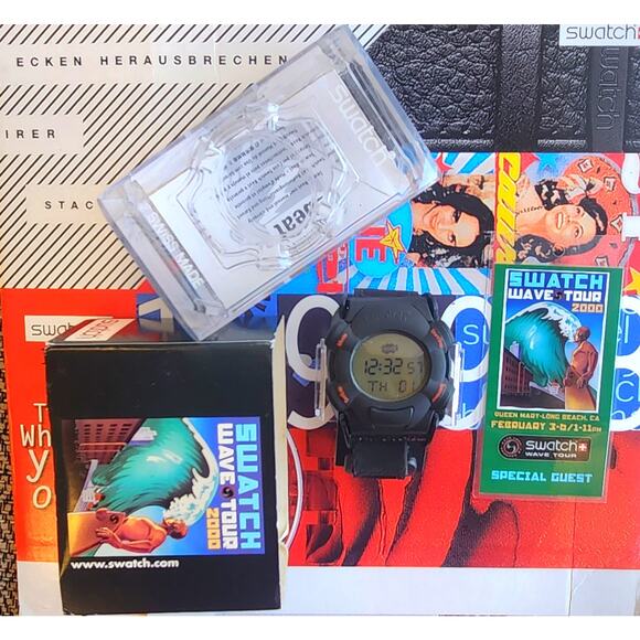 Swatch Watch Firenze Wave Tour CUTBACK SXW100PACK1 1999 Limited Packagings NOS